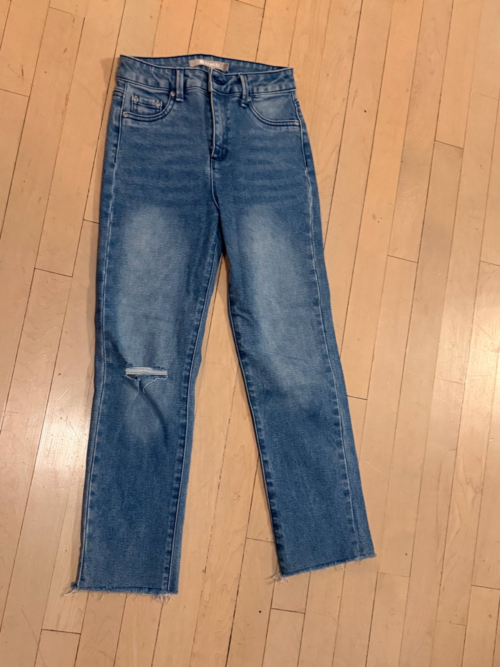 Girls 8 Tractr Blue Straight-Leg Jeans